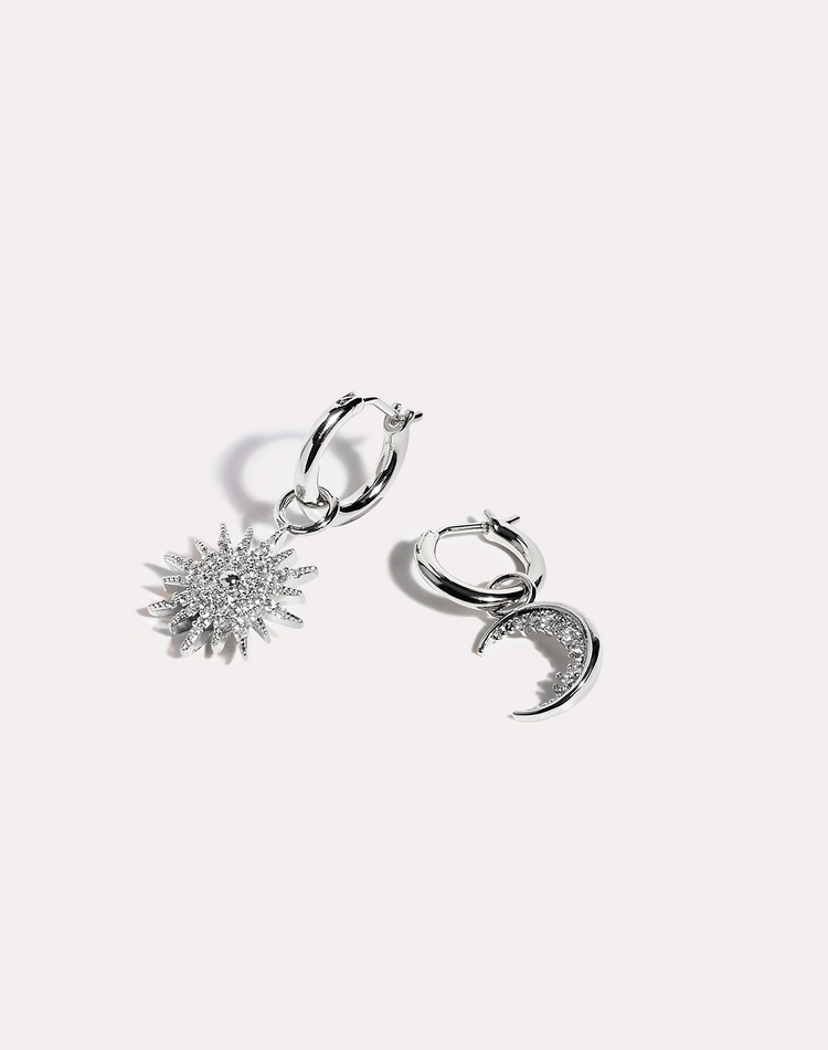 Aurora & Luna on Mili Silver Hoops